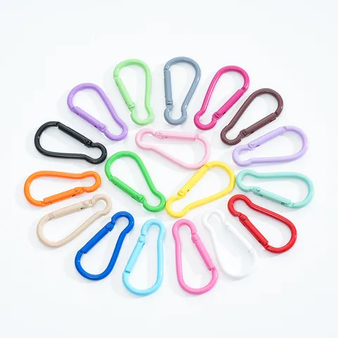 Painted Gourd Alloy Carabiner Spring Snap Hook Buckle Keychain For DIY Jewelry Making Backpack Bags Outdoor Accessories