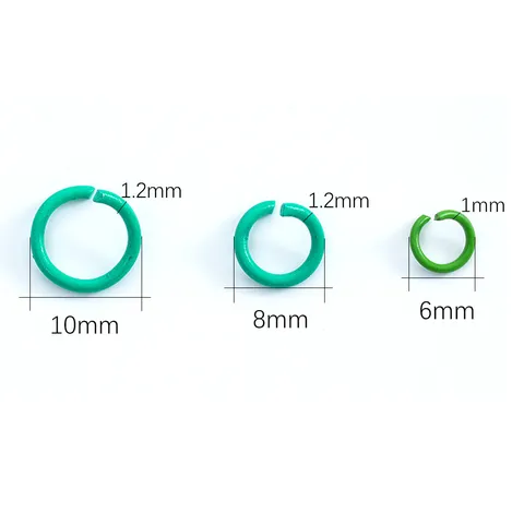 Handmade DIY Jewelry Findings Lacquer Alloy Open Jump Rings Colored Connection Circles For Bracelet Keychain Making Accessories