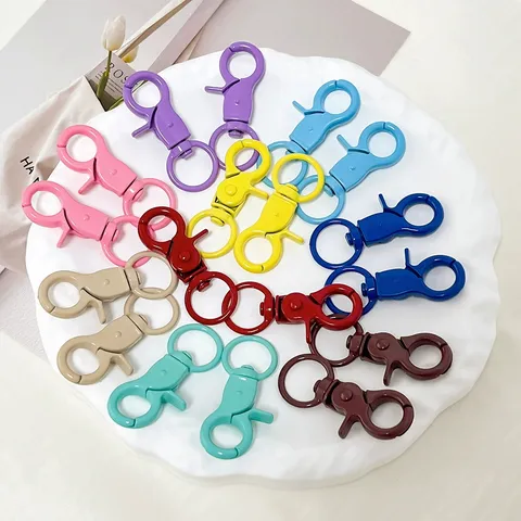 Bunt Lackiert Legierung Hummerverschluss Metall Feder Schnapphaken Drehgelenk Clip Für Schlüsselring Schlüsselanhänger DIY Schmuck Tasche Zubehör