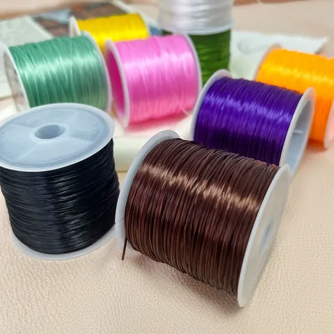 Polyurethane Flat Crystal Elastic String Stretchy Beading Cord For Jewelry Making Bracelet Wire DIY Craft Supplies Thread