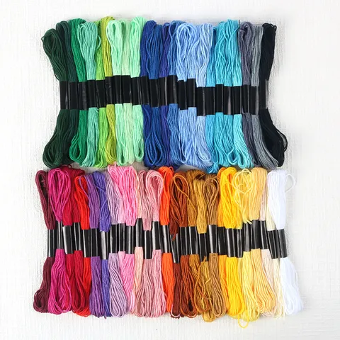 Meerkleurig Katoen Borduurgaren Kruissteek Draad Skeins Voor Handnaaien Breien Ambacht DIY Kunst Projecten