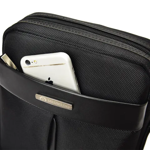 Trendy Men Oxford Cloth Shoulder Bag Casual Business Messenger Bag Multi Compartment Travel Sling Bag For Men Office Use