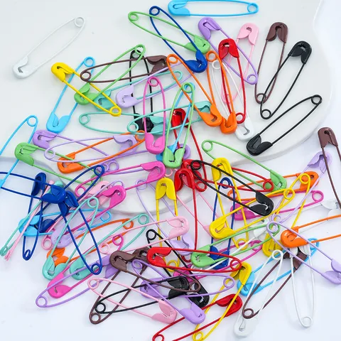 Alloy Painted Safety Pins Brooch DIY Jewelry Making Accessories Colorful Safety Pins For Crafting And Sewing