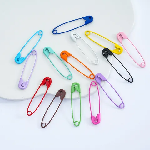 Alloy Painted Safety Pins Brooch DIY Jewelry Making Accessories Colorful Safety Pins For Crafting And Sewing