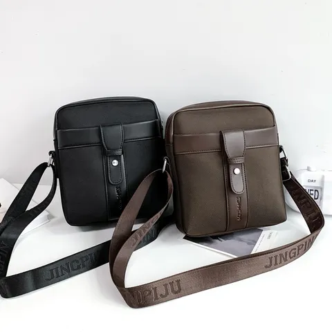Trendy Men Shoulder Crossbody Bag Large Capacity Oxford Cloth Casual Business Messenger Bag For Daily Travel Multi-Pocket Handbag
