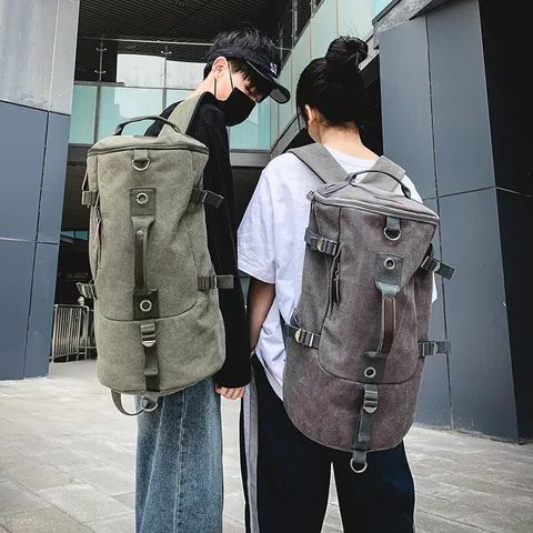 Large Capacity Canvas Travel Backpack Men Women Outdoor Casual Backpack Fashion School Bag Laptop Daypack Student Travel Rucksack