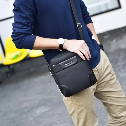 Men's Oxford Cloth Crossbody Bag Casual Business Shoulder Bag Korean Fashion Small Messenger Bag Daily Travel For Men