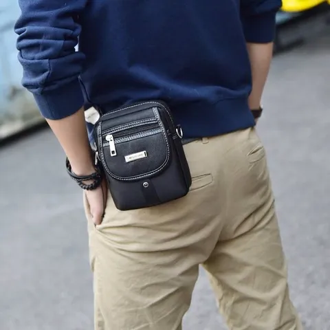 Men Business Casual Oxford Cloth Shoulder Bag Large Small Size Waterproof Crossbody Bag Multi Pocket Solid Color Men Travel Commute Bag