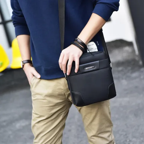 Men's Oxford Cloth Crossbody Bag Casual Business Shoulder Bag Korean Fashion Small Messenger Bag Daily Travel For Men