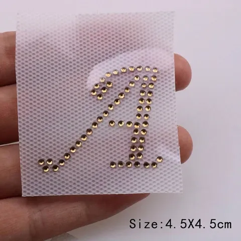 Strass Alphabet Buchstaben Aufbügler Glas Kristall A-Z Dekorative Applikation Für Kleidung DIY Nähzubehör