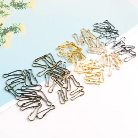 Accesorios de Joyería DIY Cierres en Forma de Pera de Hierro Revestido de Cobre para Llaveros Bolsos Hebillas de Conexión Artesanales