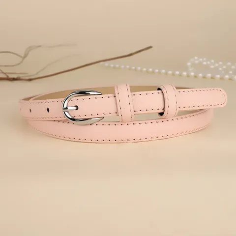 Women Slim PU Leather Belt Vintage Simple Thin Waist Belt With Alloy Pin Buckle For Jeans Dresses Versatile Fashion Accessories