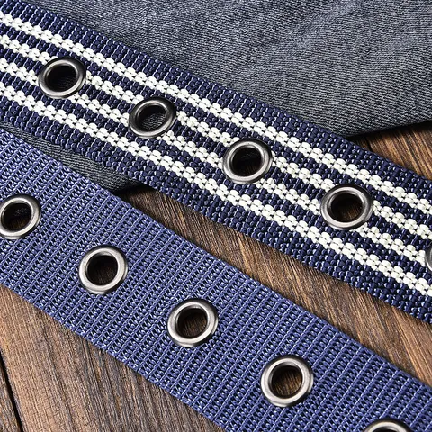 Unisex Casual Canvas Belt Metal Pin Buckle Adjustable Webbing Belt For Men Women Outdoor Daily Work Trousers Belt