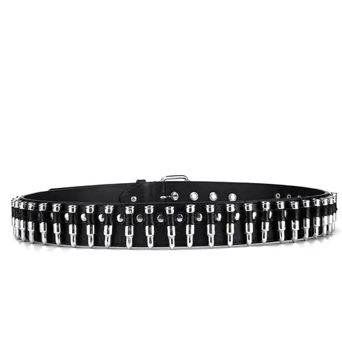 Punk Rivet Belt For Men Women Faux Leather Bullet Studded Waist Belt Rock Goth Fashion Animal Leopard Print Belt Square Pin Buckle Waistband