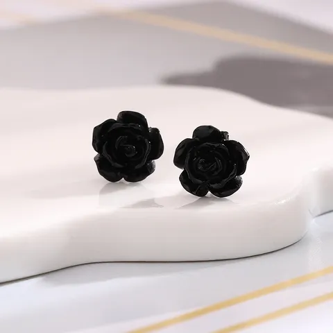 3D Rose Camellia Σκουλαρίκια Ρετρό Στυλ Χονγκ Κονγκ Ιδιαίτερο Σχέδιο Χαλκός Ζιρκόνια Λουλούδι Σκουλαρίκια Καρφωτά Μακριά Αλυσίδα Σκουλαρίκια για Γυναίκες