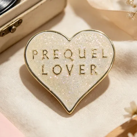 Vintage Alloy Heart Brooch Glitter Prequel Lover Letters Enamel Badge Romantic Pin Clothing Backpack Accessory Gift For Women Men