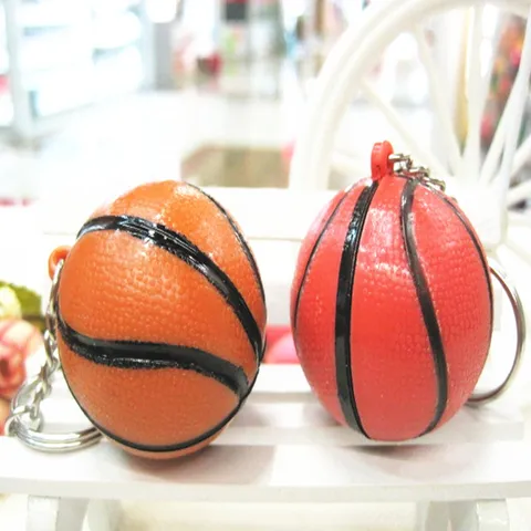 Realistic Sports Ball Keychain Basketball Football Volleyball Keyring ABS Material Creative Mini Ball Bag Accessory Gift For Men Women