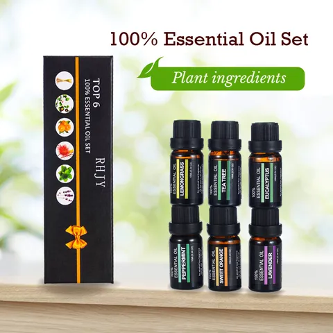 Set di Olii Essenziali Vegetali Naturali Oli Profumati per Aromaterapia per Deodoranti per la Casa Soggiorno Arredamento d'Interni