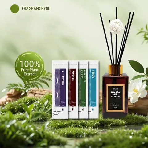 Difusor de Varillas Sin Llama Set de Aceites Esenciales Frasco de Vidrio Ambientador para Dormitorio Baño Hotel Decoración