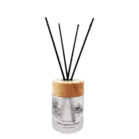 Difusor de Aroma para Hogar Botella de Vidrio Con Varillas Naturales Ambientador Duradero Para Dormitorio Oficina Hotel
