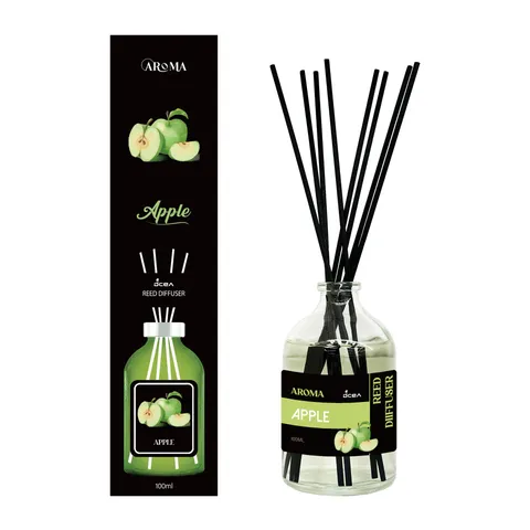 Aromatherapie Duftstäbchen Glasflasche Raumduft Ätherisches Öl Set Mit Natürlichen Rattan-Stäbchen Für Büro Schlafzimmer