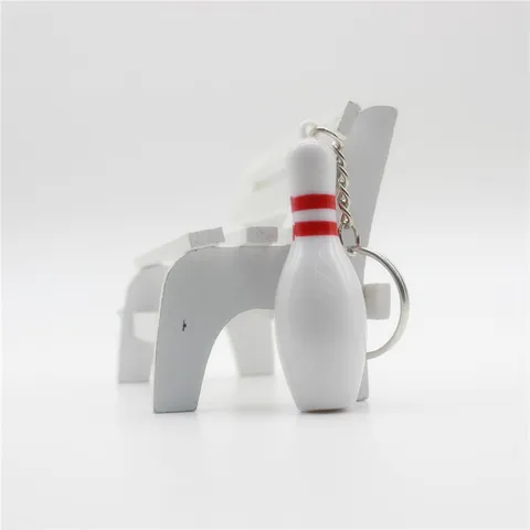 Δημιουργικό Μπρελόκ Προσομοίωσης Κορίνας Μπόουλινγκ Αθλητικό Θέμα ABS Πλαστικό Μίνι Μπάλα Μπρελόκ για Διακόσμηση Τσάντας Δώρο