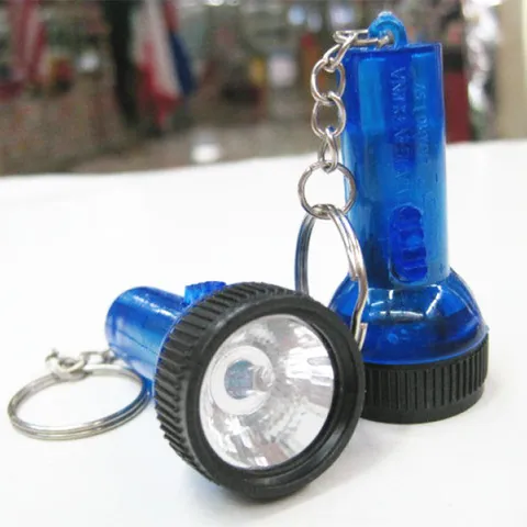 Mini Llavero de Linterna LED Plástico Transparente Luz Colorida Linterna Portátil para Fiesta Regalo Niños Camping Nocturno