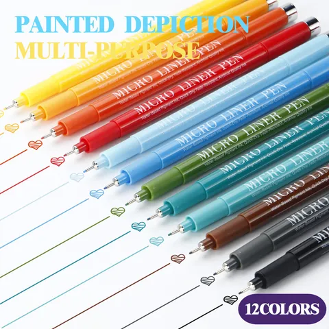 Assorti Kleuren Fineliner Naaldstiften Waterdichte Teken Schetsstiften Micro Fineliner Kunststiften Set Voor Kunstenaars