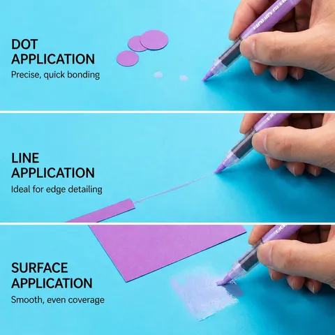 Flüssigkleber Stift Set Schnelltrocknend Klar Schreibwarenkleber Für Tagebuch Scrapbooking DIY Handwerk Büro Schule