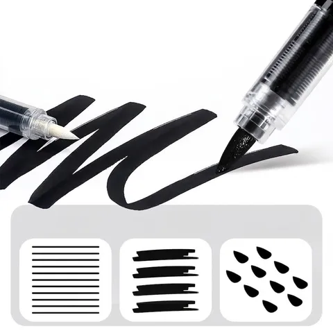 Stylo Marker Akrylikou Me Melani Ameses Axio Akryliko Aspro Mavro Highlighter Adiafroxi Grafiki Stilus Gia Foititi Grafeio