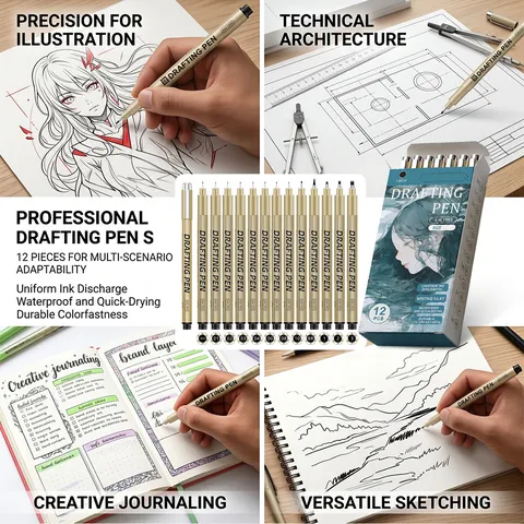 Professionele Fineliner Pennen Set Waterdichte Sneldrogende Tekenpennen Precisie Micro Fijne Lijn Pennen Kunst Schets Markers