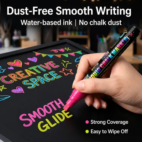 Vloeibaar Krijt Marker Uitwisbare Fluorescerende Pennen Set Kleurrijke Schrijfpen Voor LED Bord Glas Raam Kantoor School
