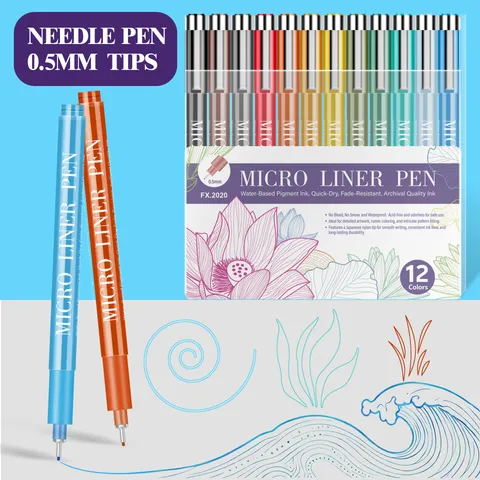 Assorti Kleuren Fineliner Naaldstiften Waterdichte Teken Schetsstiften Micro Fineliner Kunststiften Set Voor Kunstenaars