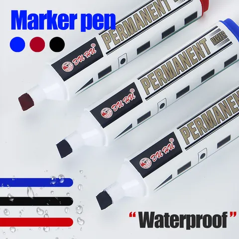 Creative Train Shaped Permanent Marker Waterproof Oil Based Chisel Tip Quick Drying Large Capacity Office School Marker Pen
