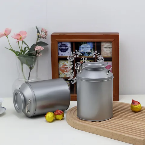 Barattolo per Tè in Latta Vintage Scatola di Immaginazione in Metallo Design Retro Latta da Latte Contenitore Per Tè Sfusato Caffè Zucchero Casa Cucina