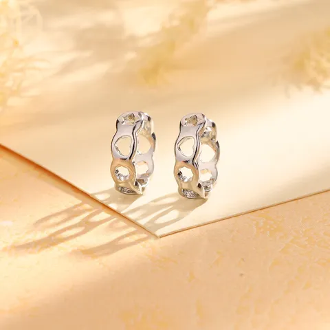 Hohl Herz Stern Ohrmanschette Für Damen Kupfer Platin Überzogen Nicht Gepierct INS Stil Geschlechtsneutral Breite Ohrclips Schmuck Geschenk