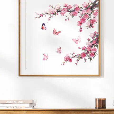 Waterproof Flower Vine Wall Sticker Self-Adhesive Bathroom Toilet Decal Floral Glass Decoration PVC Home Art Mural