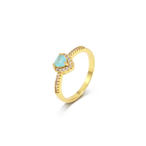 Mode Messing Zirkonia Ring Für Damen Europäisches Design Herz Geometrisch Hohl Galvanisierter Fingerring Personalisierter Zeigefinger Schmuck