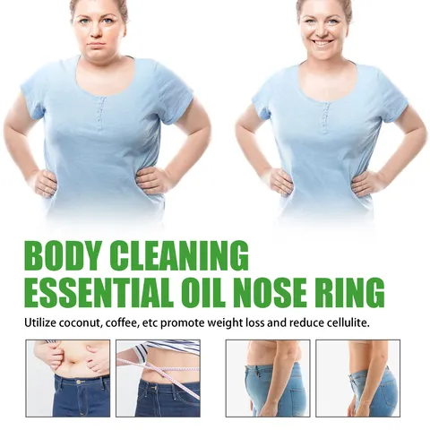 Anneau Nasal Minceur aux Huiles Essentielles Perte de Poids Modelage Corporel Brûlage des Graisses Ingrédients Naturels Anneau Détox