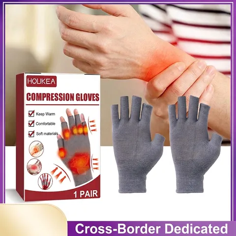 Compression Gloves For Arthritis Pain Relief Open Finger Joint Support Wrist Brace For Men Women Hand Swelling Relief