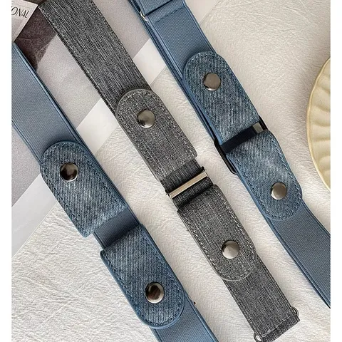 Minimalist PVC Stretch Belt Invisible Holeless Casual Waistband For Men And Women Adjustable Daily Jeans Pants Belt