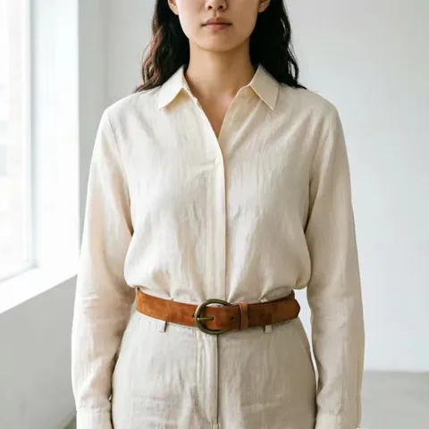 Vintage Retro PU Leather Belt With Alloy Pin Buckle Casual Commute Denim Pants Waist Belt For Women Fashion