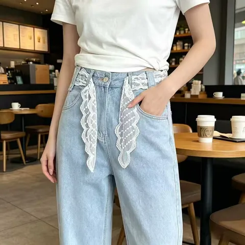 Women Lace Tie Corset Belt Embroidered Mesh Ribbon Waist Seal Dress Jeans Decorative Belt Fashion Accessories