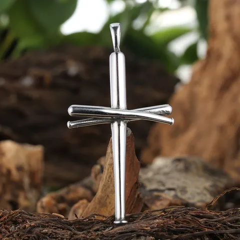 Vintage 316 Stainless Steel Baseball Bat Cross Pendant For Men Women Hip Hop Sporty Pendant Only Without Chain Jewelry Gift