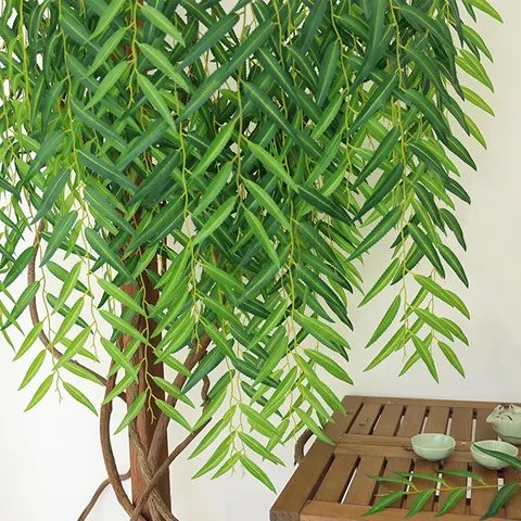Realistic Artificial Willow Vine Hanging Greenery Plastic Trailing Willow Branch For Home Wedding Party Garden Wall Decoration