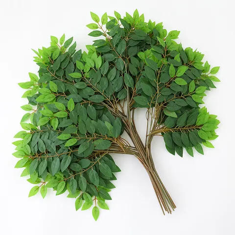 Artificial Elm Leaves Branches Simulation Green Plant Fake Leaves For Indoor Engineering Home Decoration
