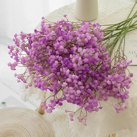 Künstliche Schleierkraut Blumen Kunststoff Fälschung Babys Atem Einzelstiel Für Zuhause Hochzeit Party Dekorative Blumenarrangement