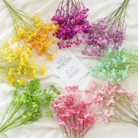 Künstliche Schleierkraut Blumen Kunststoff Fälschung Babys Atem Einzelstiel Für Zuhause Hochzeit Party Dekorative Blumenarrangement