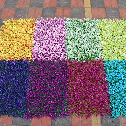 Pannello Murale per Piante di Eucalipto Artificiale Erba in Plastica Prato Sfondo di Verde Colorato Decorazione Murale Giardino