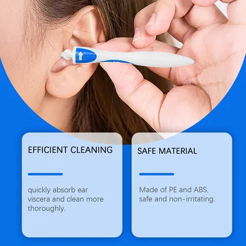 Extracteur de Cérumen en Spirale Portable Outil Nettoyage des Oreilles en Silicone Souple Sûr Kit Nettoyage Efficace Hygiène Quotidienne Maison